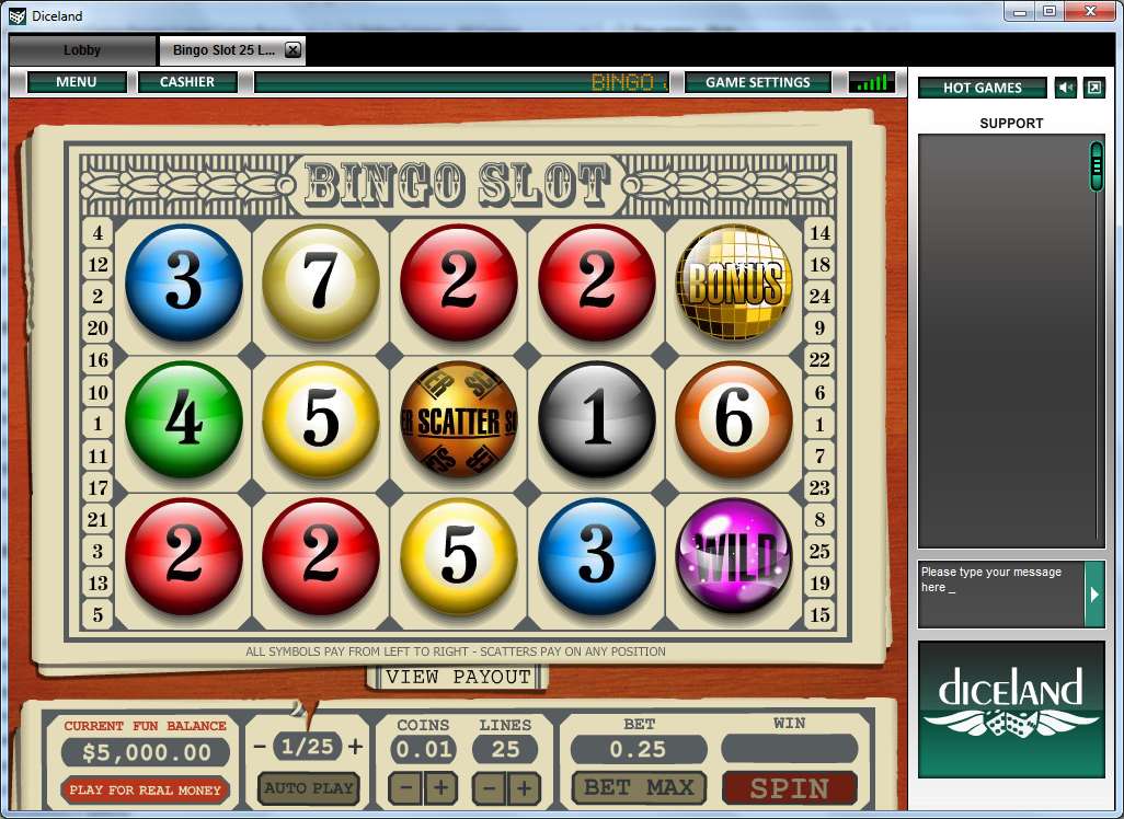 Bingo Slot 25 Lines